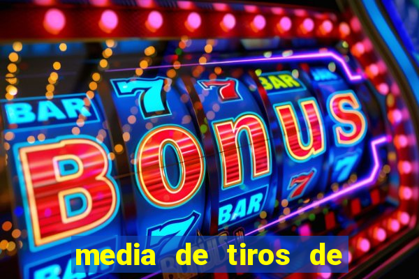 media de tiros de meta por jogo